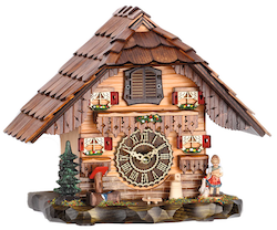 Hermle PETRA Black Forest Carved Cuckoo Clock Model 89000
