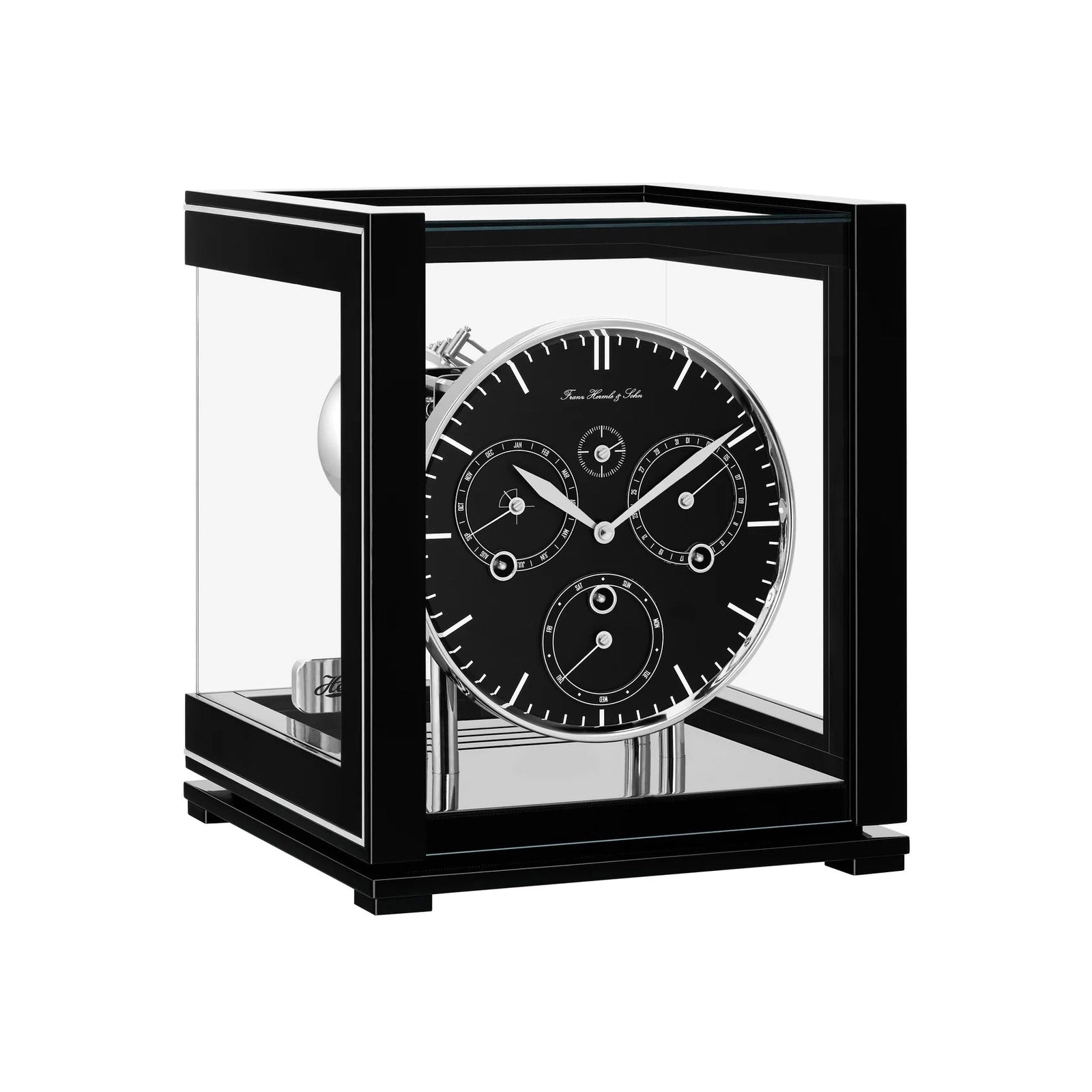 Hermle PERPETUAL CALENDAR Table Clock 23059740352, Black