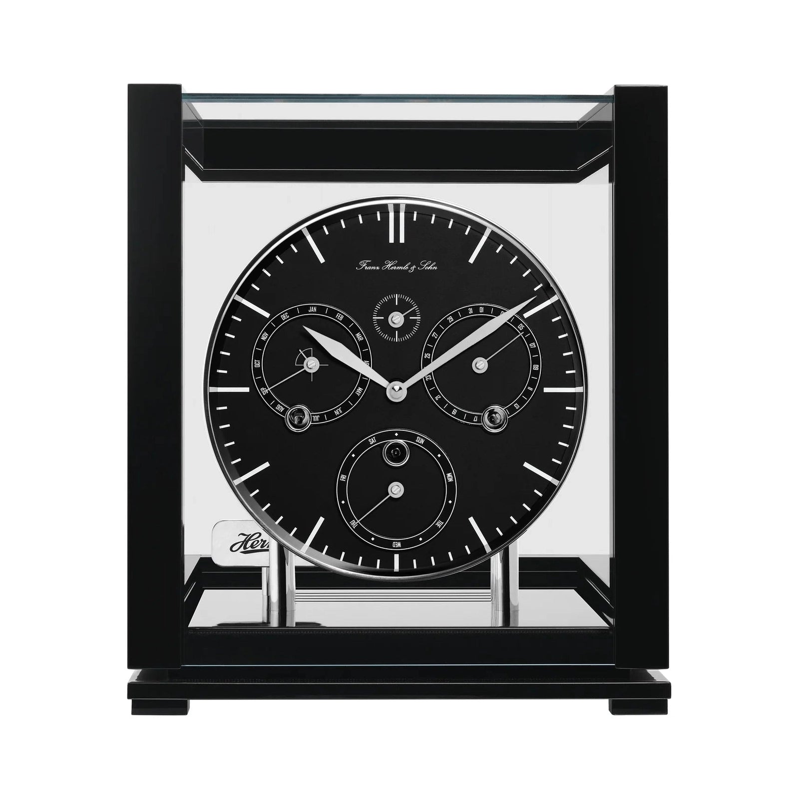 Hermle PERPETUAL CALENDAR Table Clock 23059740352, Black