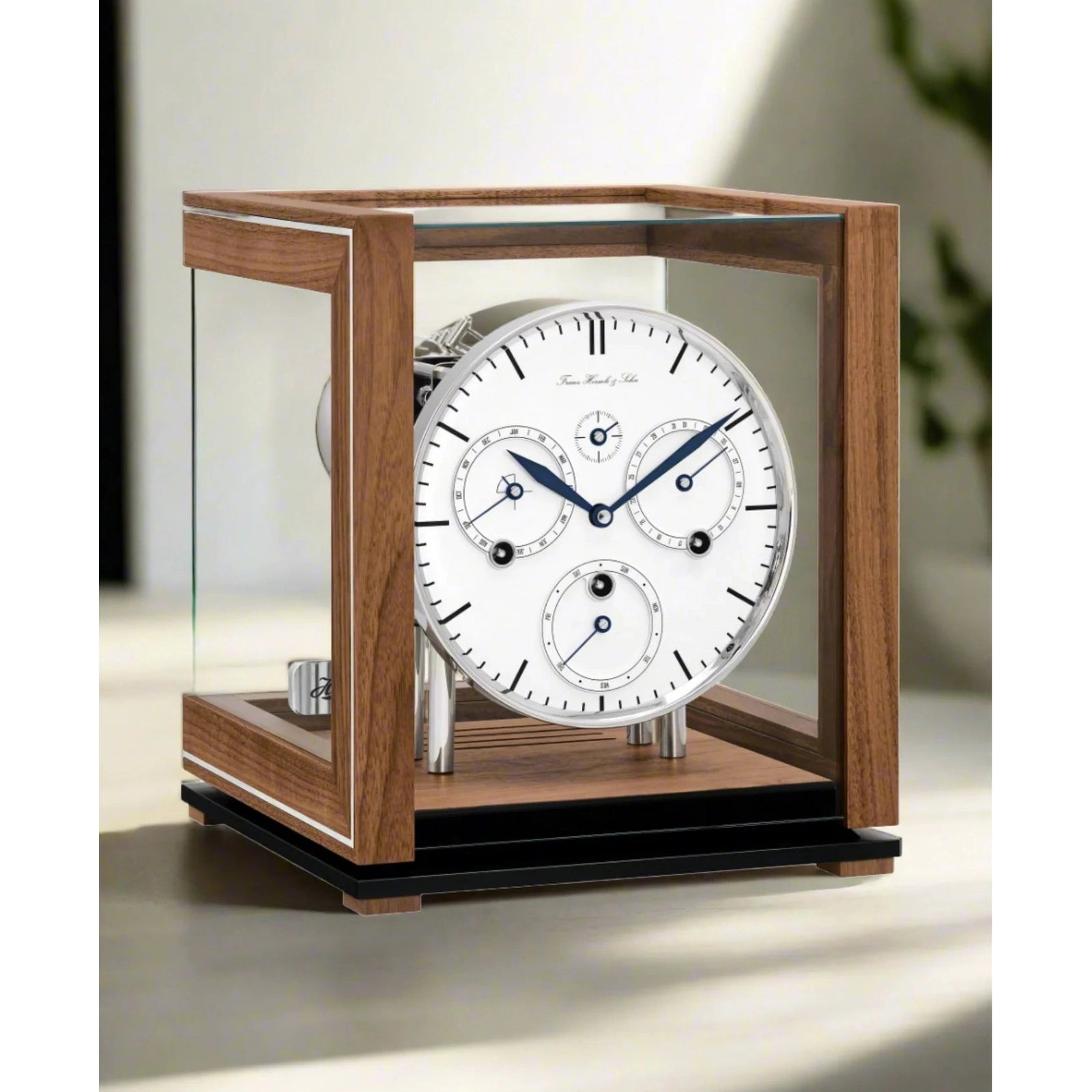Hermle PERPETUAL CALENDAR Table Clock 23059740352, Black