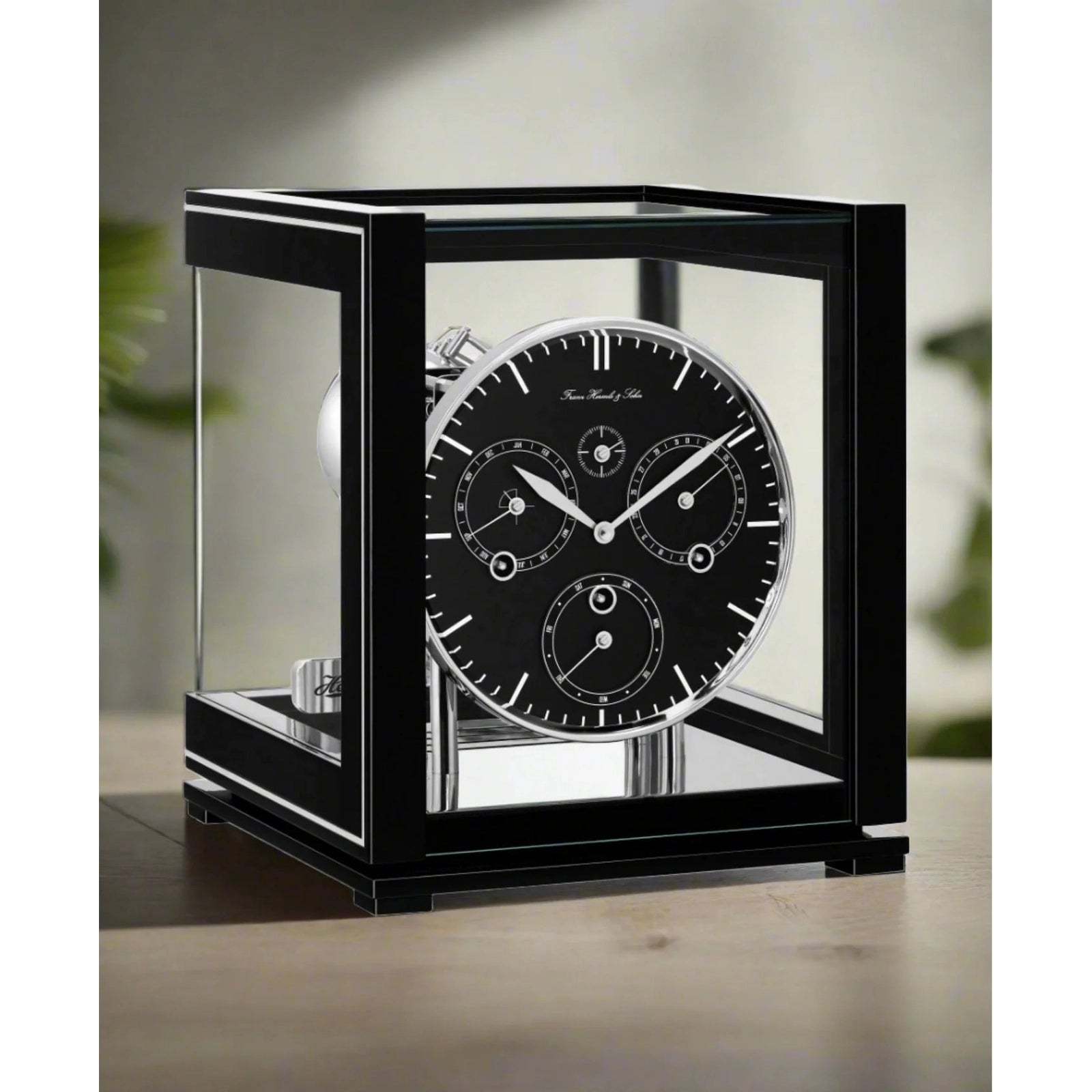 Hermle PERPETUAL CALENDAR Table Clock 23059740352, Black