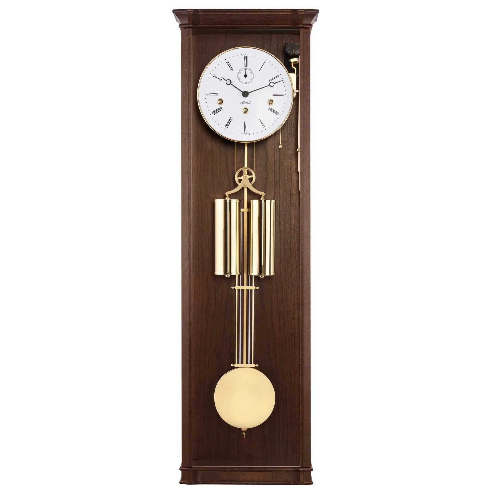 Hermle WILLIAM Mechanical Regulator Wall Clock 71008160351, Light Cherry