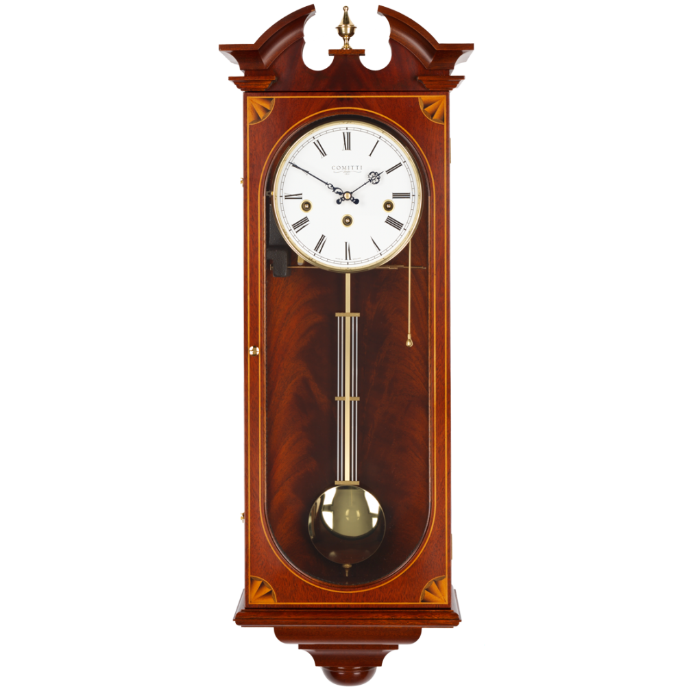 Comitti of London, The Sheraton Wall Clock, Mahogany, C3062CH