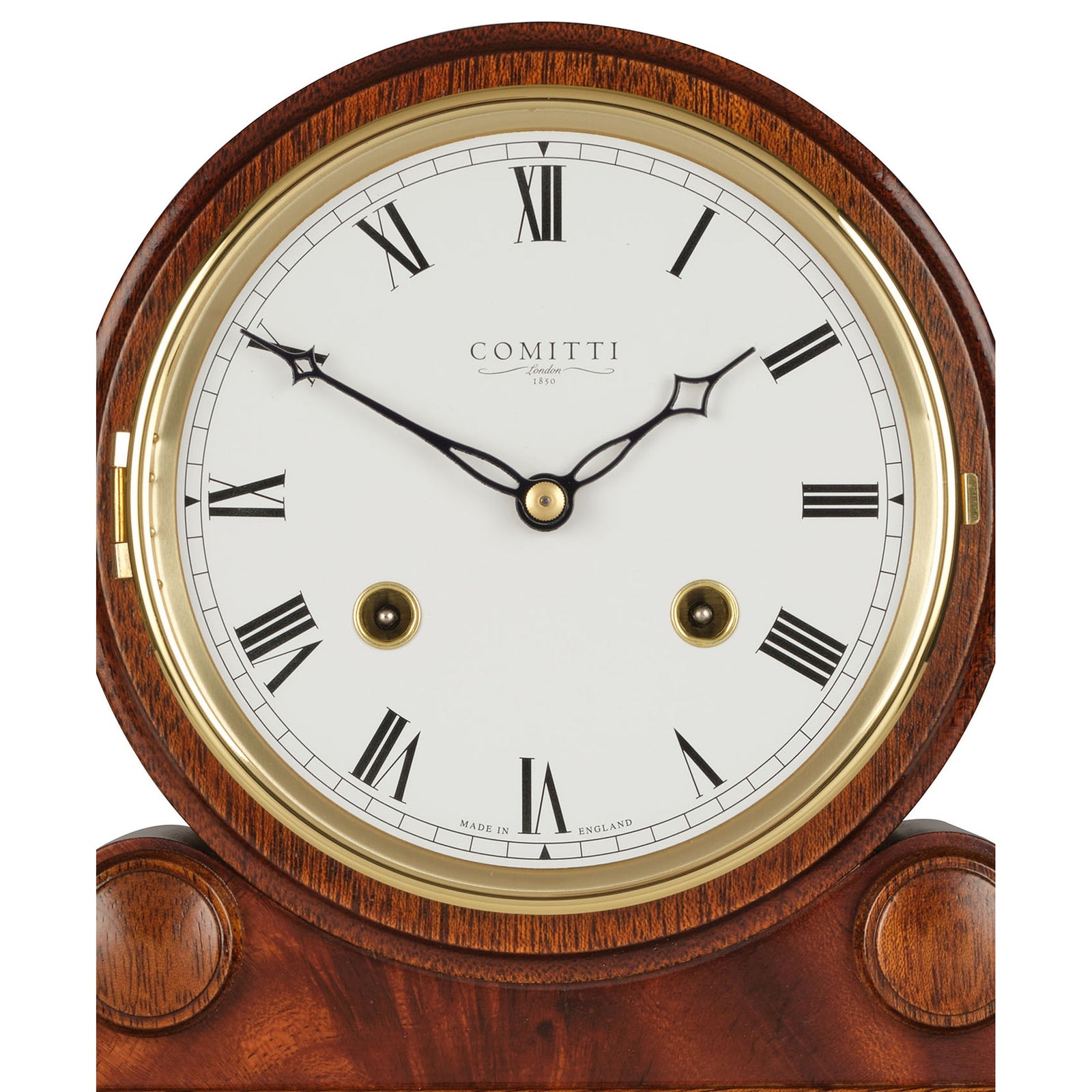 Comitti of London, The Barrell Mantel Clock, Mahogany, C4009S