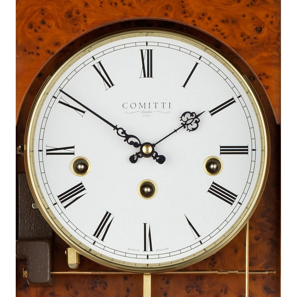 Comitti of London, The Oxford Wall Clock, Yew, C3461CH