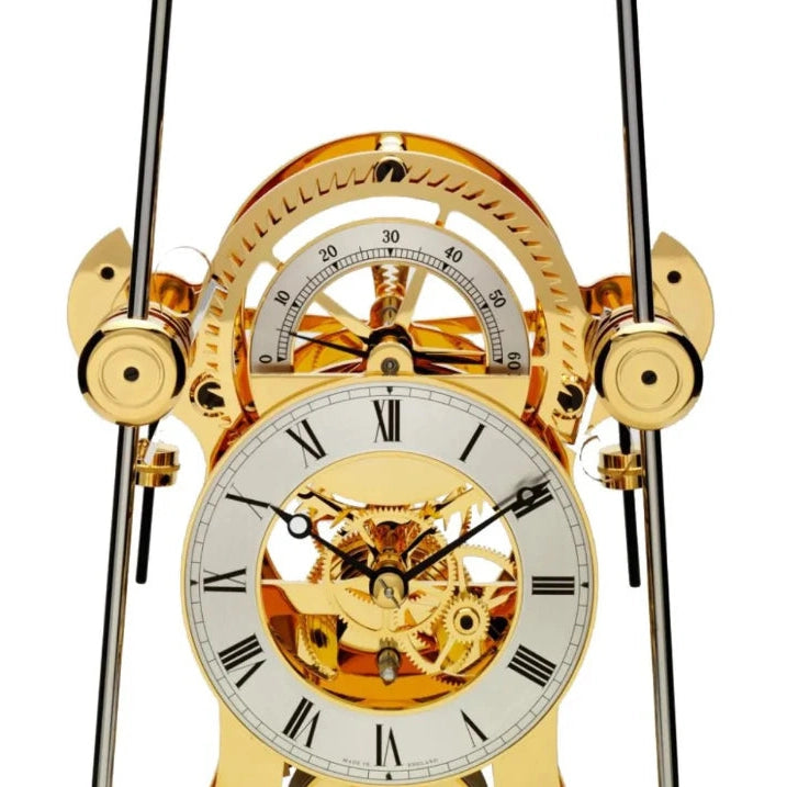 Comitti  Navigator s5276g Table Clock, Gold Plated with Walnut Base