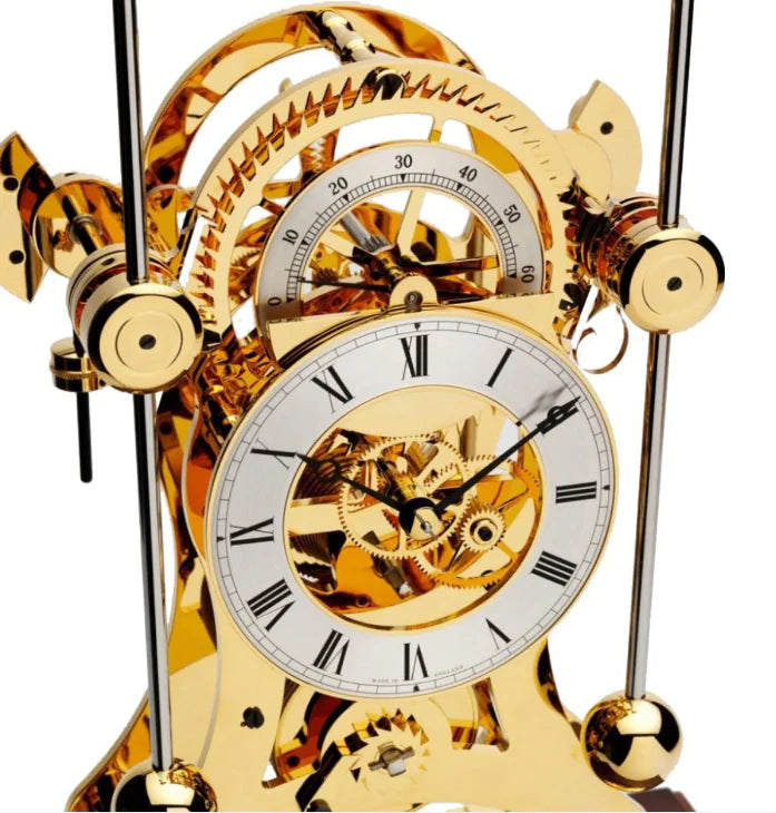 Comitti  Navigator s5276g Table Clock, Gold Plated with Walnut Base