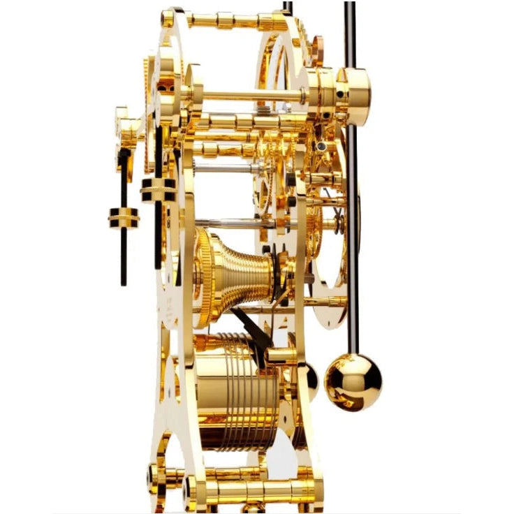 Comitti  Navigator s5276g Table Clock, Gold Plated with Walnut Base