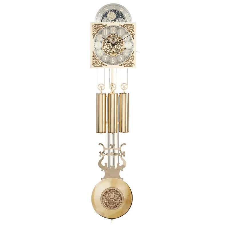 Hermle #251 clock movement kit with 1161-853 movement, moon dial, weights and pendulum