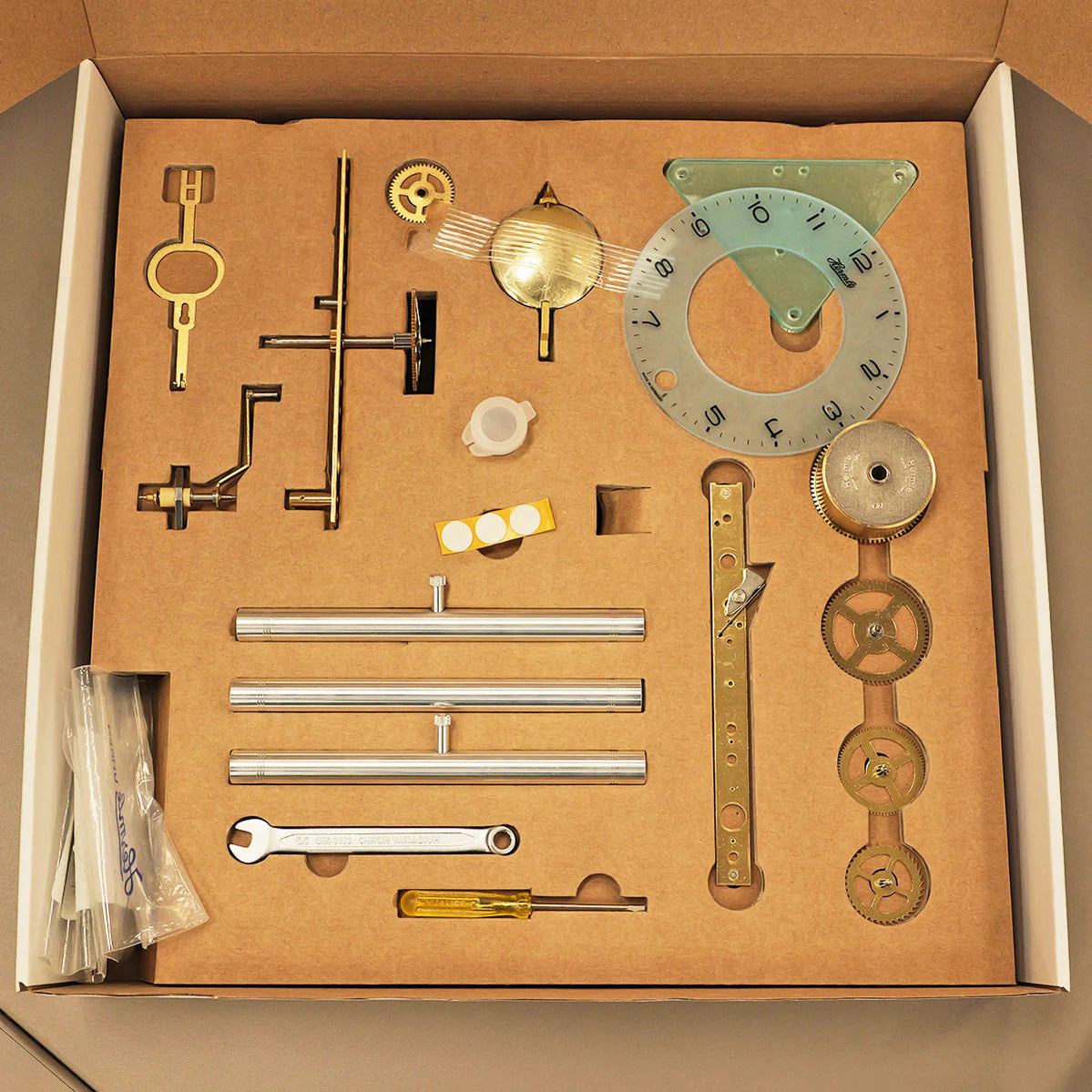 Lakin Skeleton Clock - Mechanical Mantel Clock Complete DIY Kit. Model 2510-00