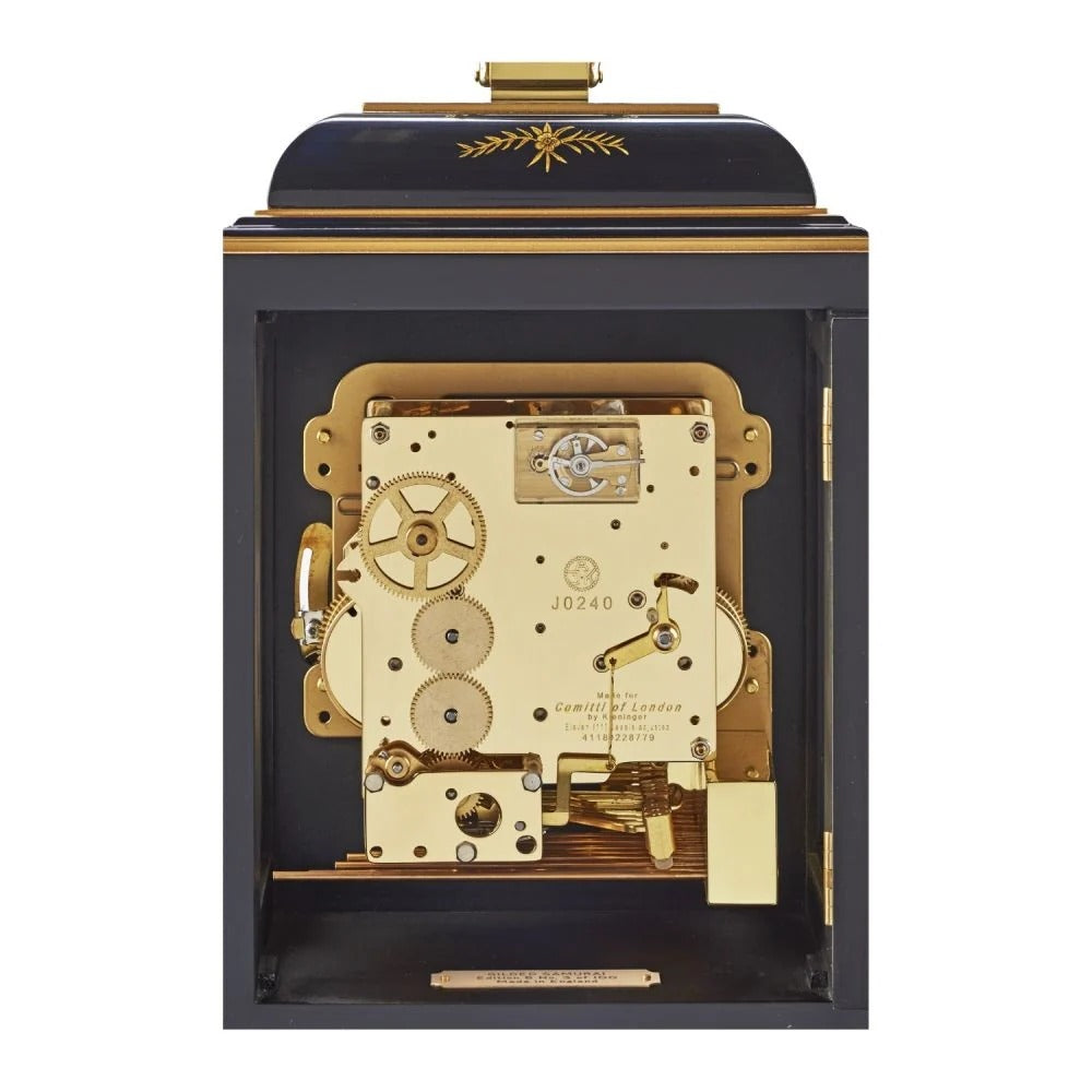 Comitti The Georgian Basket Top in Chinoiserie (Samurai Artwork), Triple Chime Table Clock C4609TCH-B
