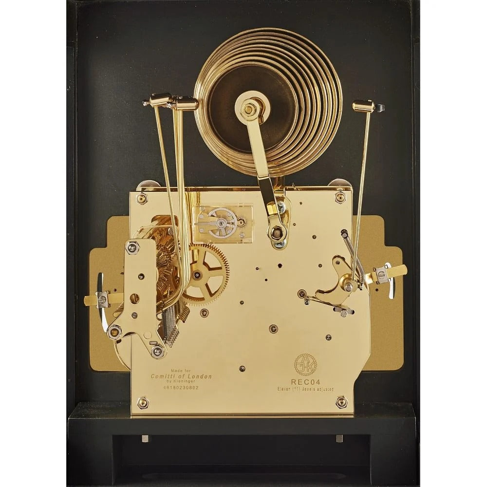 Comitti The Queen Anne in Chinoiserie (Tiger Artwork), Triple chime 9 bell Table Clock C4620TCH-B