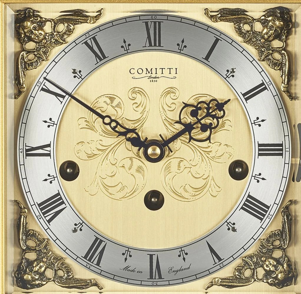 Comitti The Georgian Basket Top in Chinoiserie (Samurai Artwork), Triple Chime Table Clock C4609TCH-B