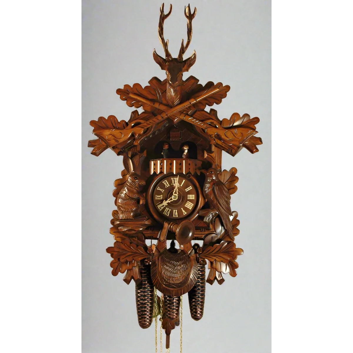 Rombach & Haas (Romba) BEFORE THE HUNT Model 8330, 8-Day Black Forest Cuckoo Clock
