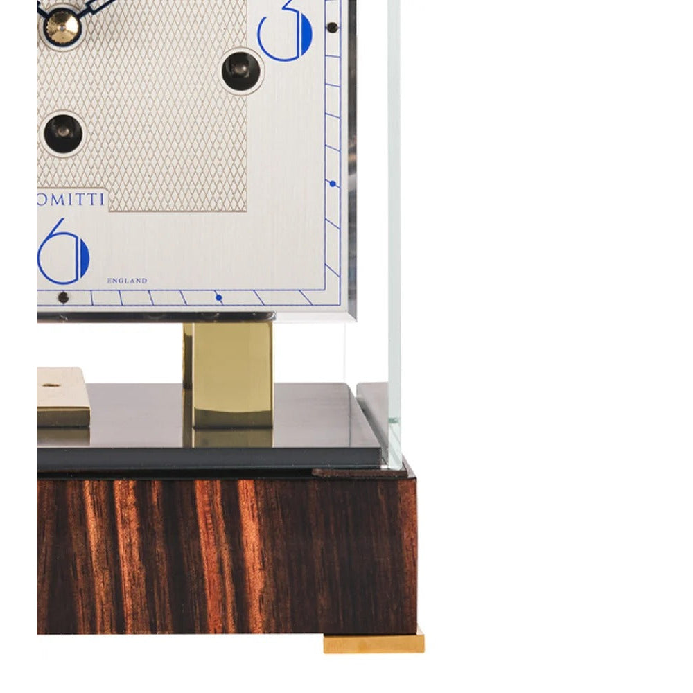 Comitti Stratford  c4527tchbr Table Clock, Brass & Makassar