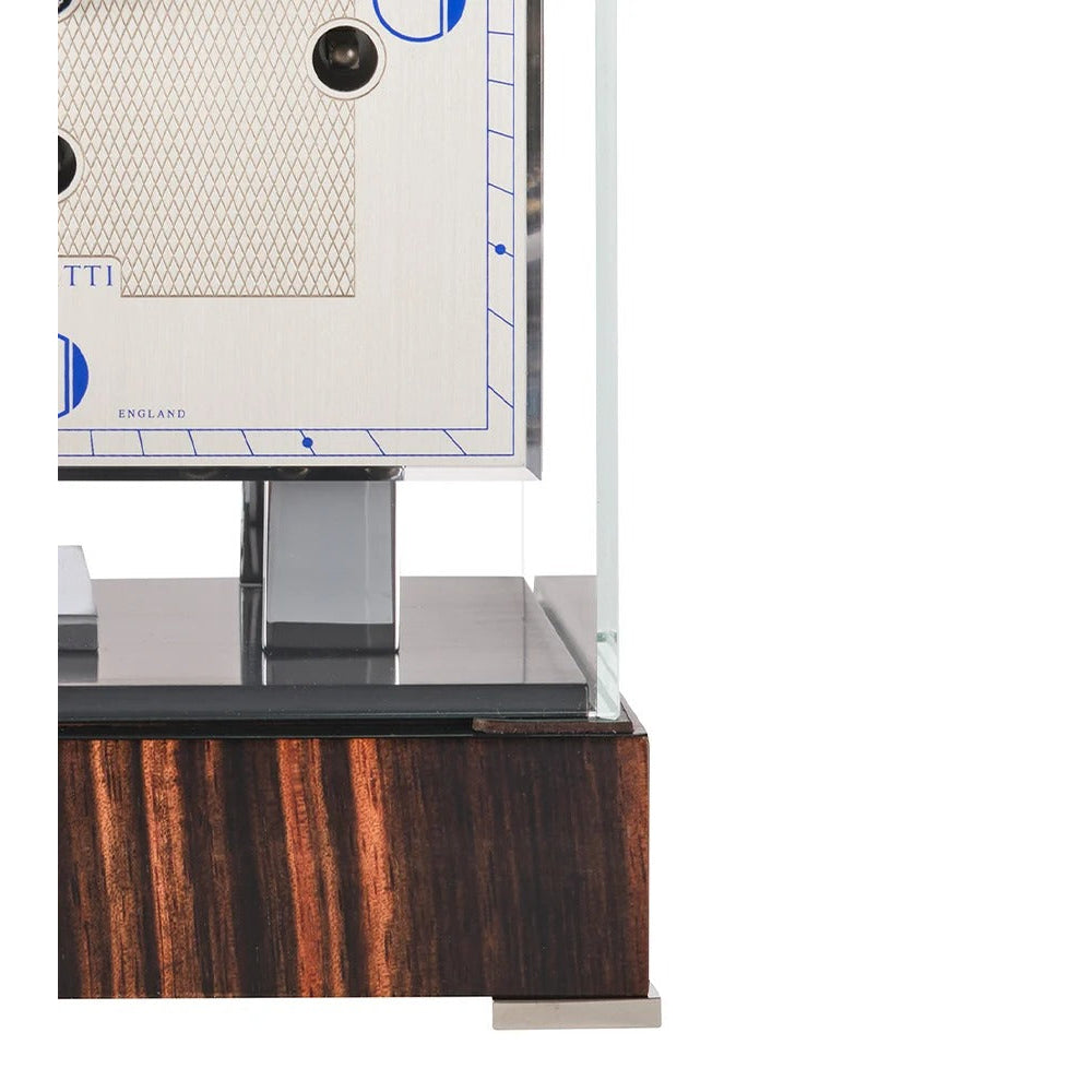 Comitti Stratford c4527tchch Table Clock, Chrome & Makassar