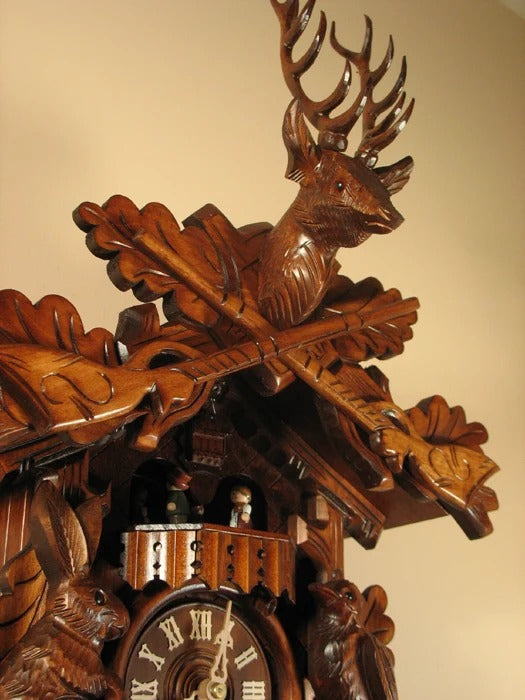 Rombach & Haas (Romba) BEFORE THE HUNT Model 8330, 8-Day Black Forest Cuckoo Clock