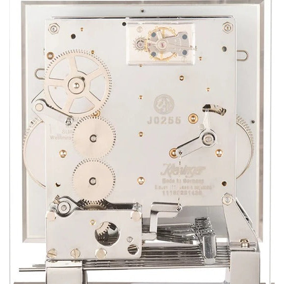 Comitti Stratford c4627tchch Table Clock, Chrome Plated Mechanism on a Carbon-fiber Base