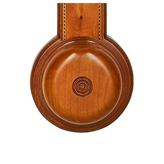 Comitti of London, Sheraton Door Stick Barometer, Cherry with Burr Yew Veneer, b425