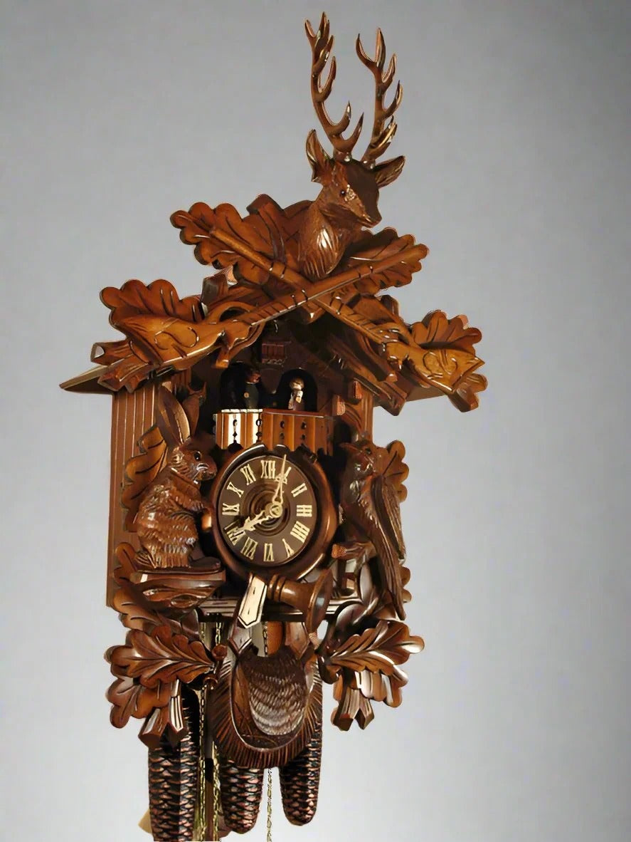 Rombach & Haas (Romba) BEFORE THE HUNT Model 8330, 8-Day Black Forest Cuckoo Clock