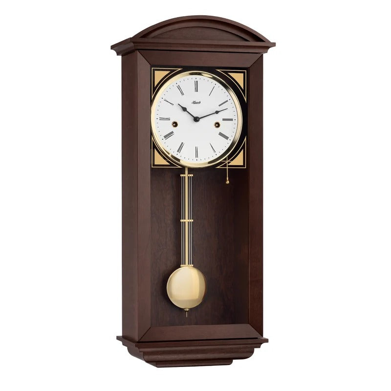 Hermle TAYLOR Mechanical Regulator Wall Clock in Black, Walnut or Oak