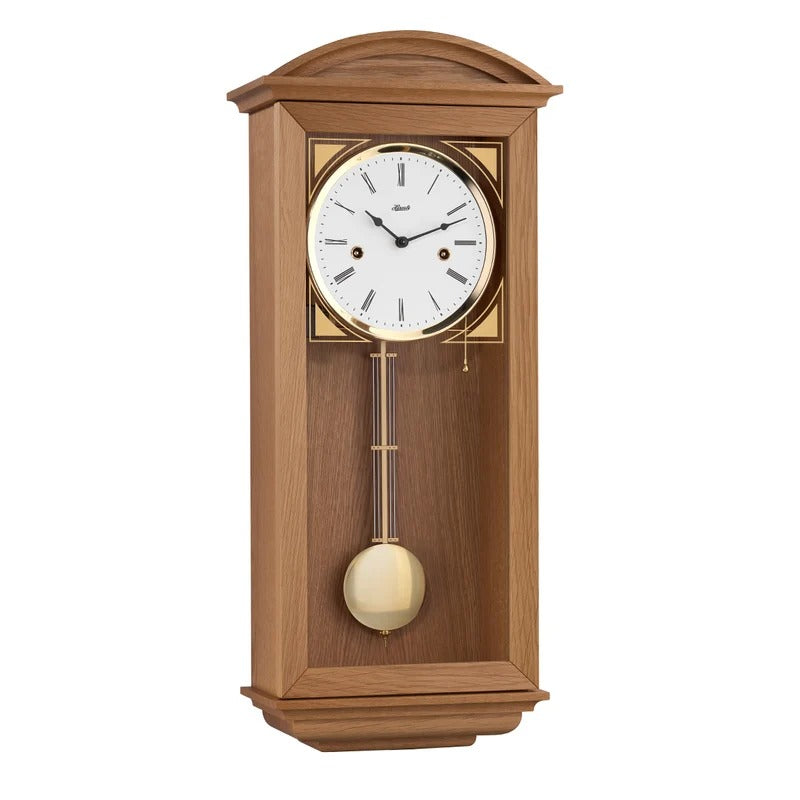 Hermle TAYLOR Mechanical Regulator Wall Clock in Black, Walnut or Oak