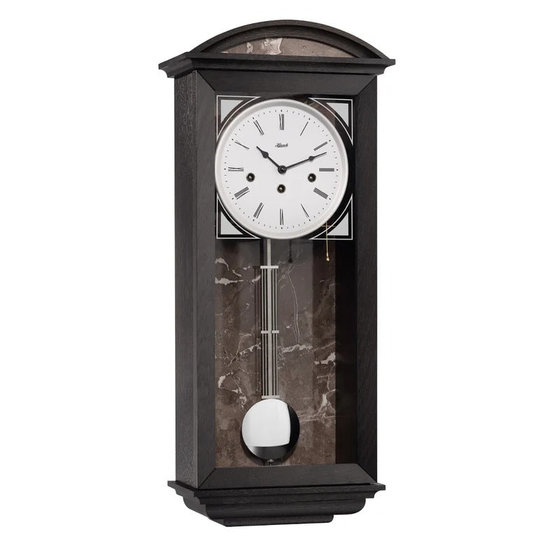 Hermle TAYLOR Mechanical Regulator Wall Clock in Black, Walnut or Oak