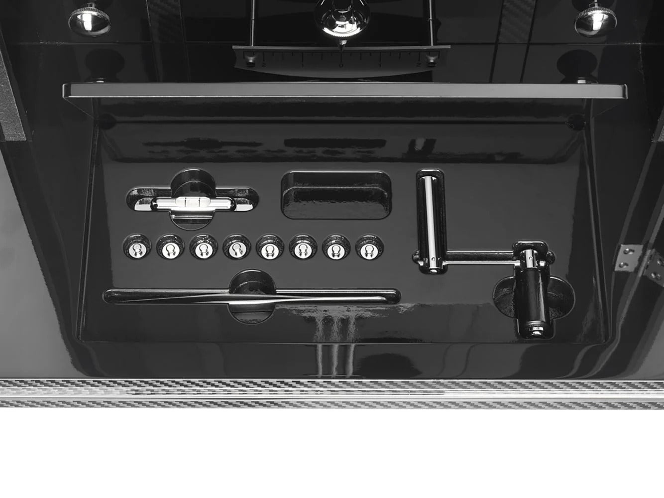 Comitti of London, THE ROYAL GREENWICH Regulator Wall CLock in Black Lacquer and Carbon Fibre, s3603s