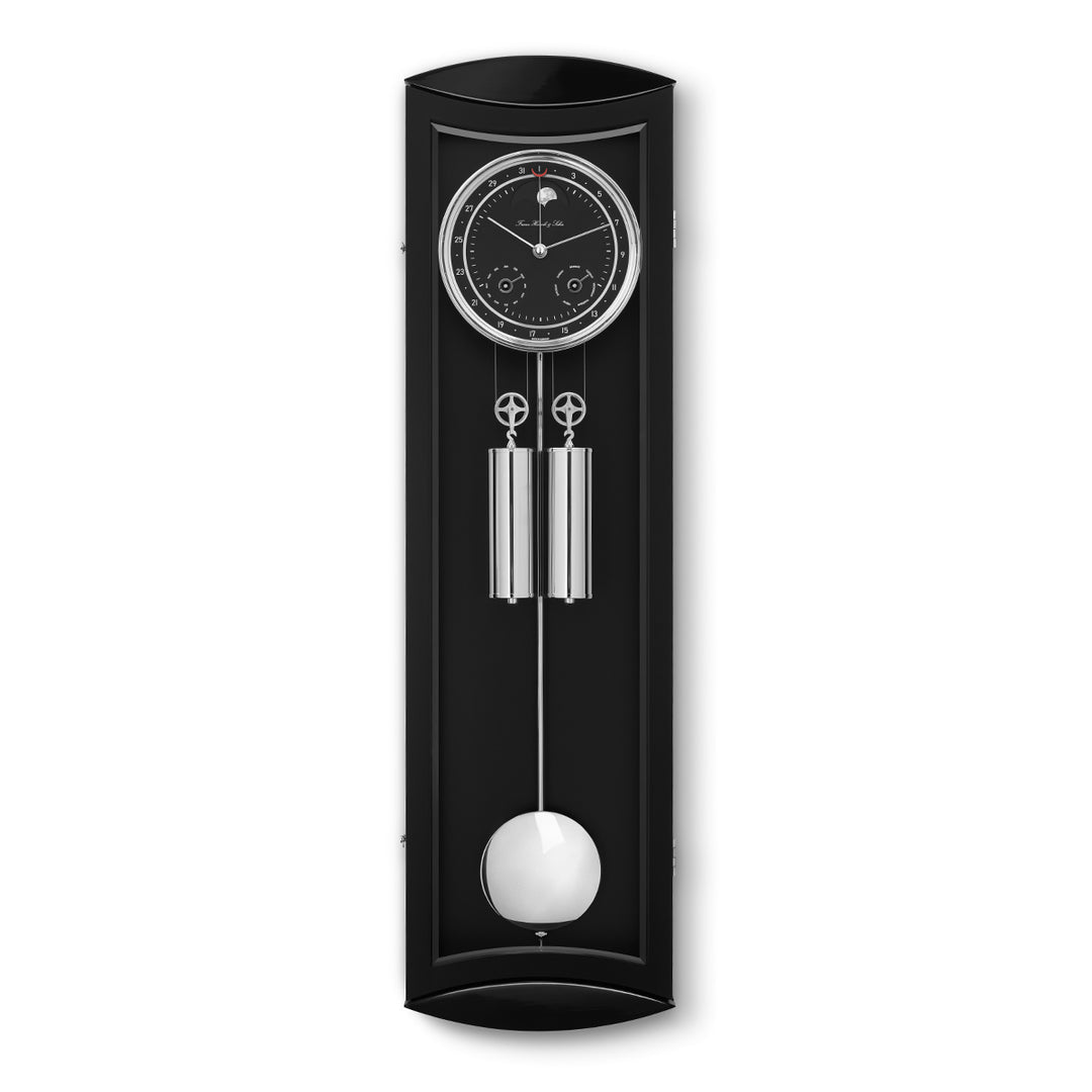 Hermle Mornington II regulator clock in black and nickel