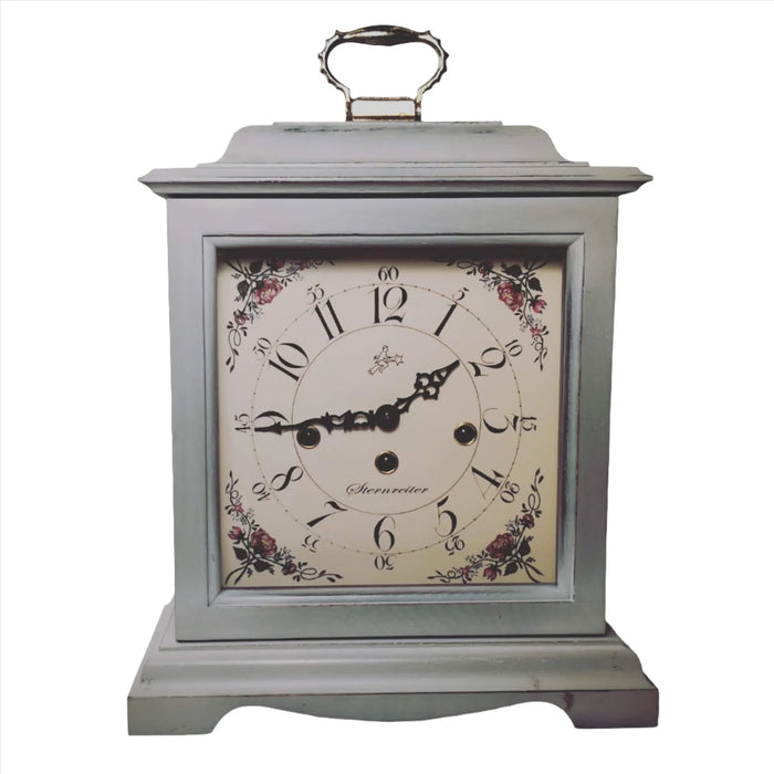 Sternreiter Sloan Mechanical Mantel Clock Distressed Whitewash Oak, 80837331