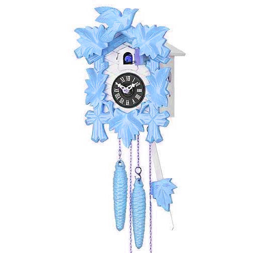 Sternreiter Blue! Black Forest Quartz Cuckoo Clock #1201BQM