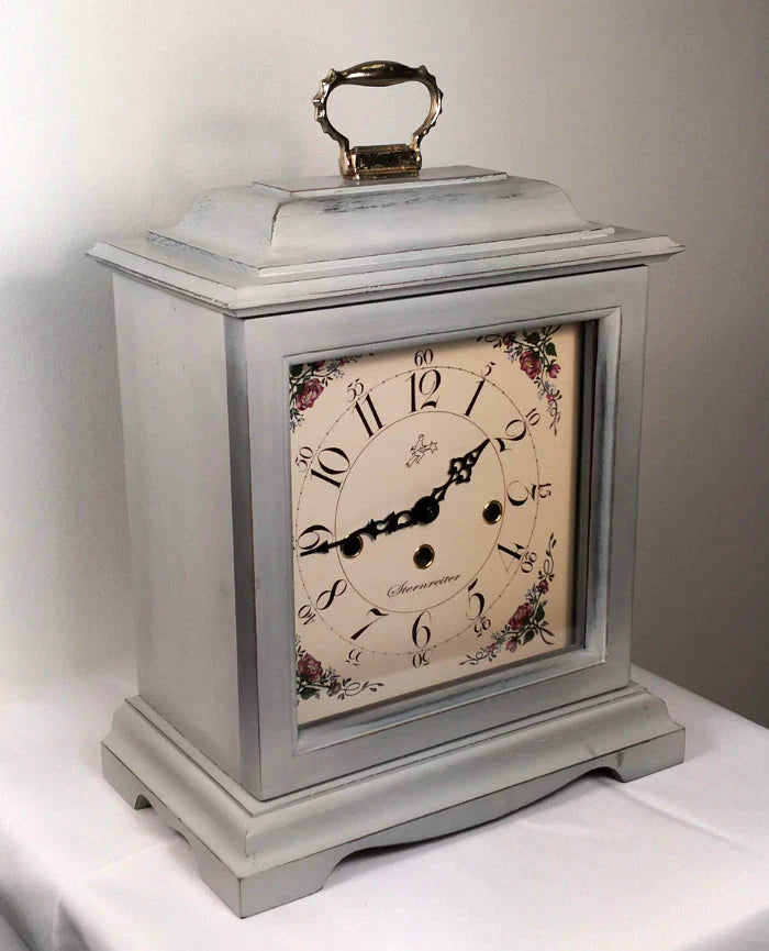 Sternreiter Sloan Mechanical Mantel Clock Distressed Whitewash Oak, 80837331