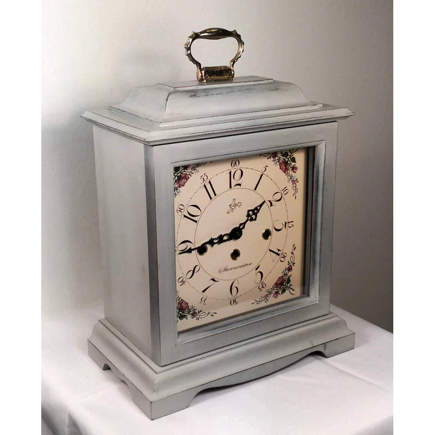 Sternreiter Sloan Mechanical Mantel Clock Distressed Whitewash Oak, 80837331