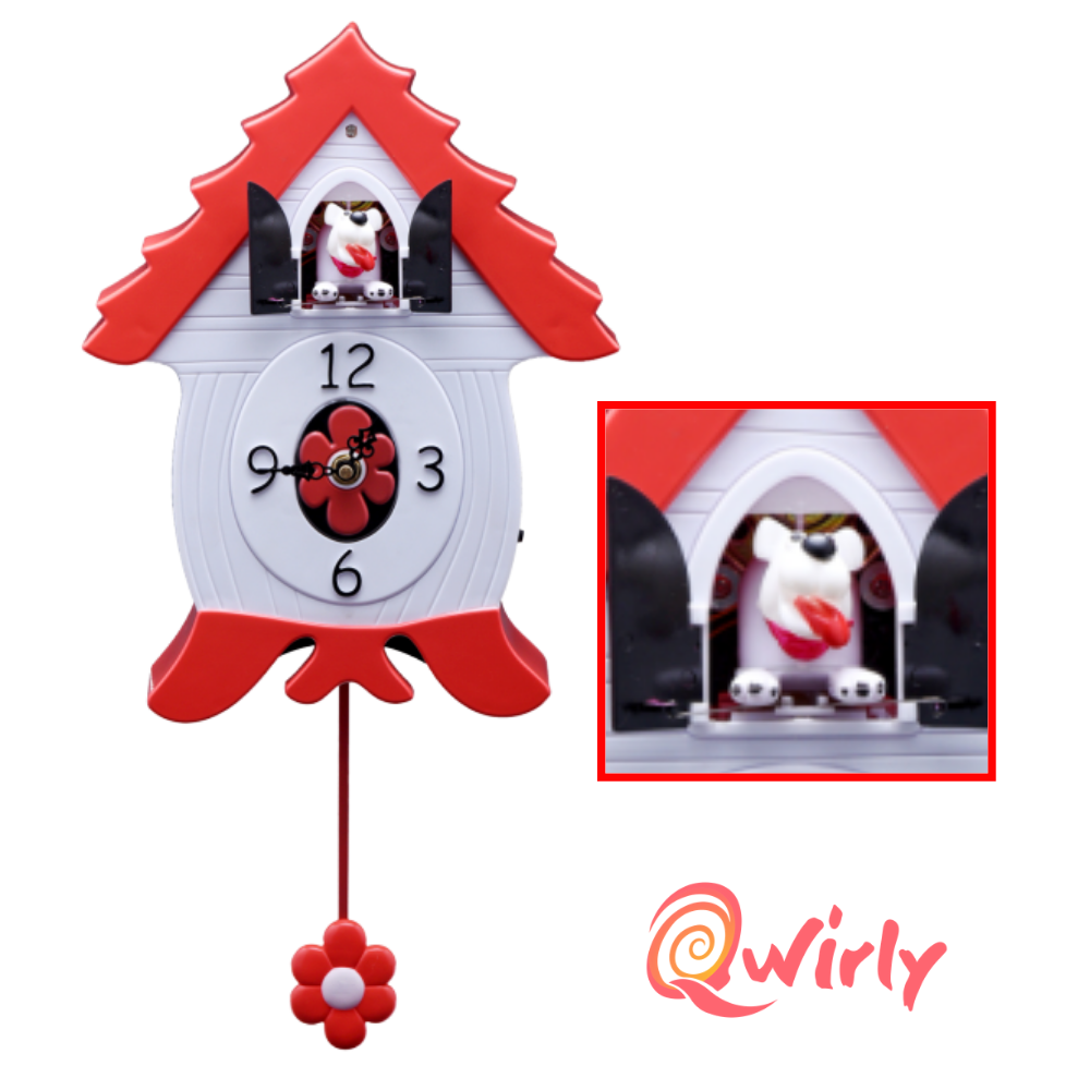 BarkCoo, Puppy Dog CooClock by HeadsUp, Xanadoo, Animated Animal Character Quartz Cuckoo Clock