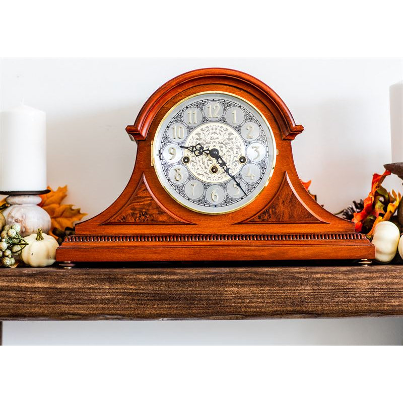 Hermle AMELIA Mechanical Mantel Clock 21130N90340, Cherry