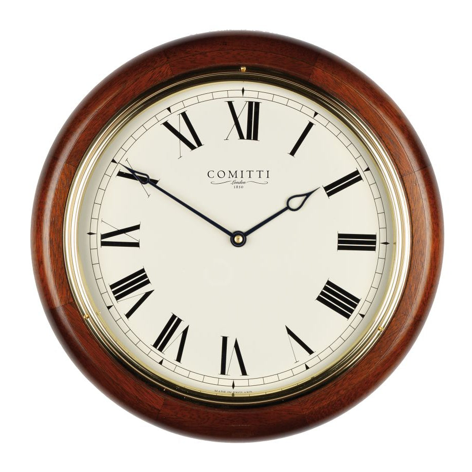 Comitti of London, The Plymouth Bracket Quartz Wall Clock, Mahagony, C3042Q
