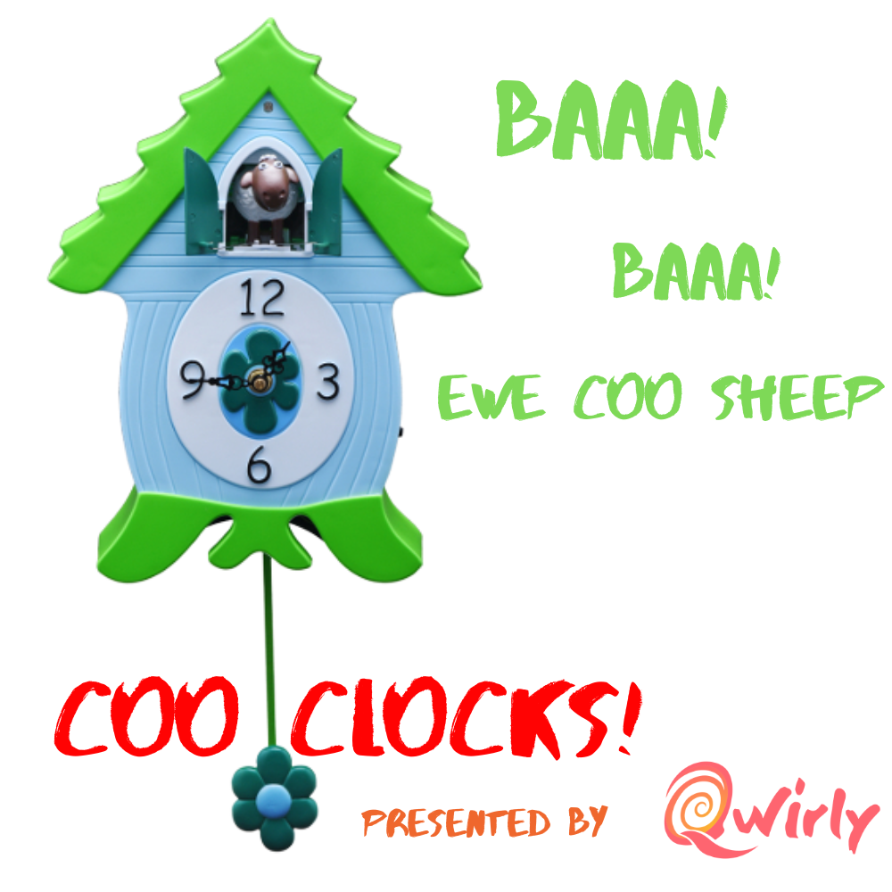 EweCoo, Sheep CooClock by HeadsUp, Xanadoo, Animated Animal Character Quartz Cuckoo Clock