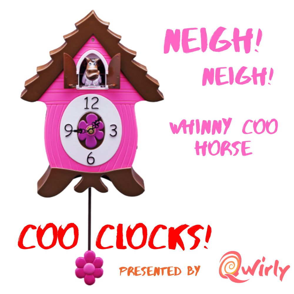 WinnyCoo,  Horse CooClock by HeadsUp, Xanadoo, Animated Animal Character Quartz Cuckoo Clock