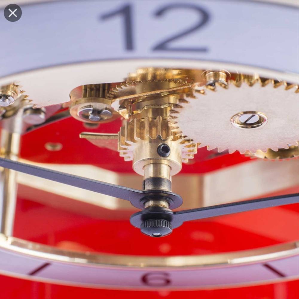 Hermle CLARKE Minimalistic Table Clock, Limited Edition, Red Piano