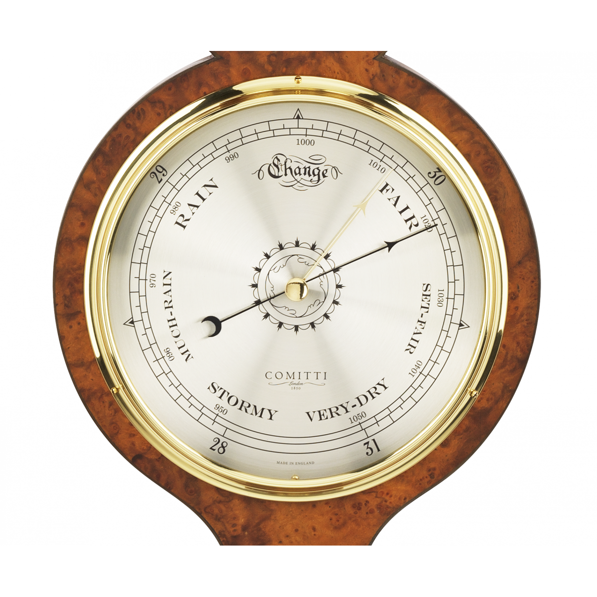 Comitti of London, The Regency Banjo Barometer With Clock, BC270.8