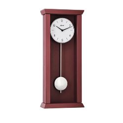 Hermle ARDEN Modern Quartz Regulator Wall Clock, Dark Red 71002362200