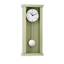 Hermle ARDEN Modern Quartz Regulator Wall Clock, Light Green 71002U72200