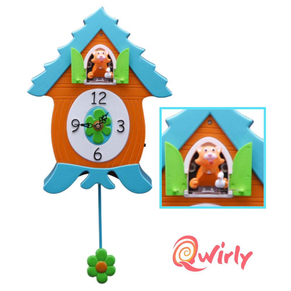MeowCoo, Kitty Cat CooClock by HeadsUp, Xanadoo, Animated Animal Character Quartz Cuckoo Clock