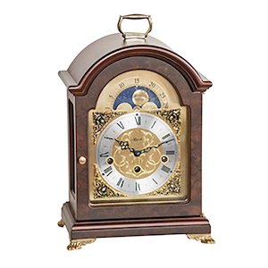 Hermle AIMEE Mechanical Table Clock 23054030340, Walnut