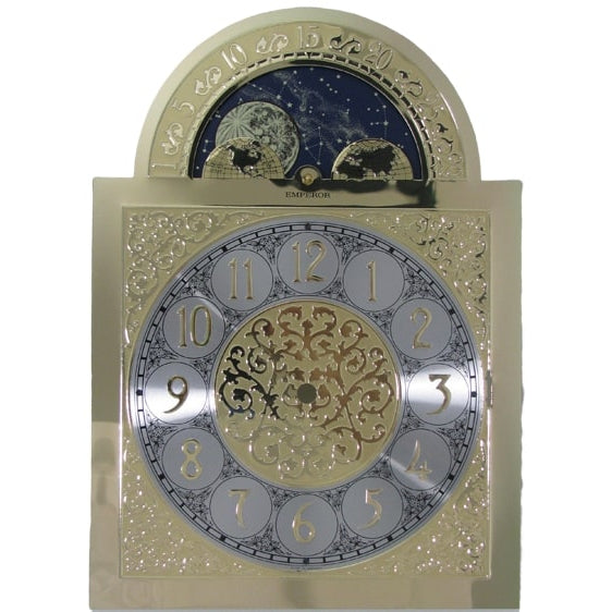 Hermle 451 MoonPhase Grandfather Clock Dial, Low Arch, Made in Germany