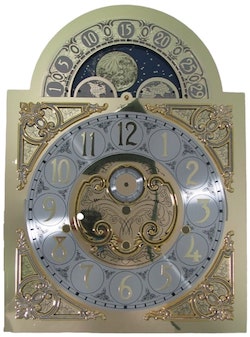 Hermle MoonPhase Grandfather Clock Dial for 1171 -850 and 1171-890 Movements, Made in Germany