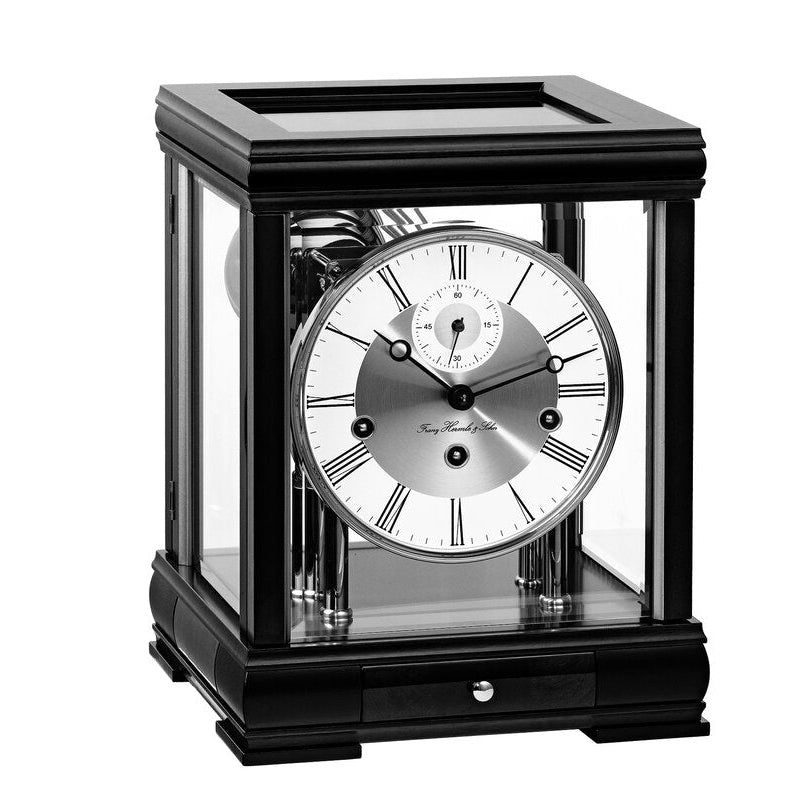 Hermle BERGAMO Mantel Clock 22998740352, Black