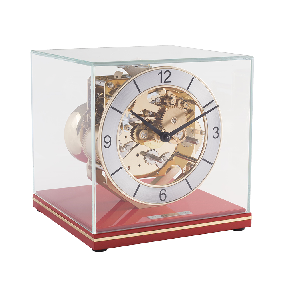 Hermle CLARKE Minimalistic Table Clock, Limited Edition, Red Piano