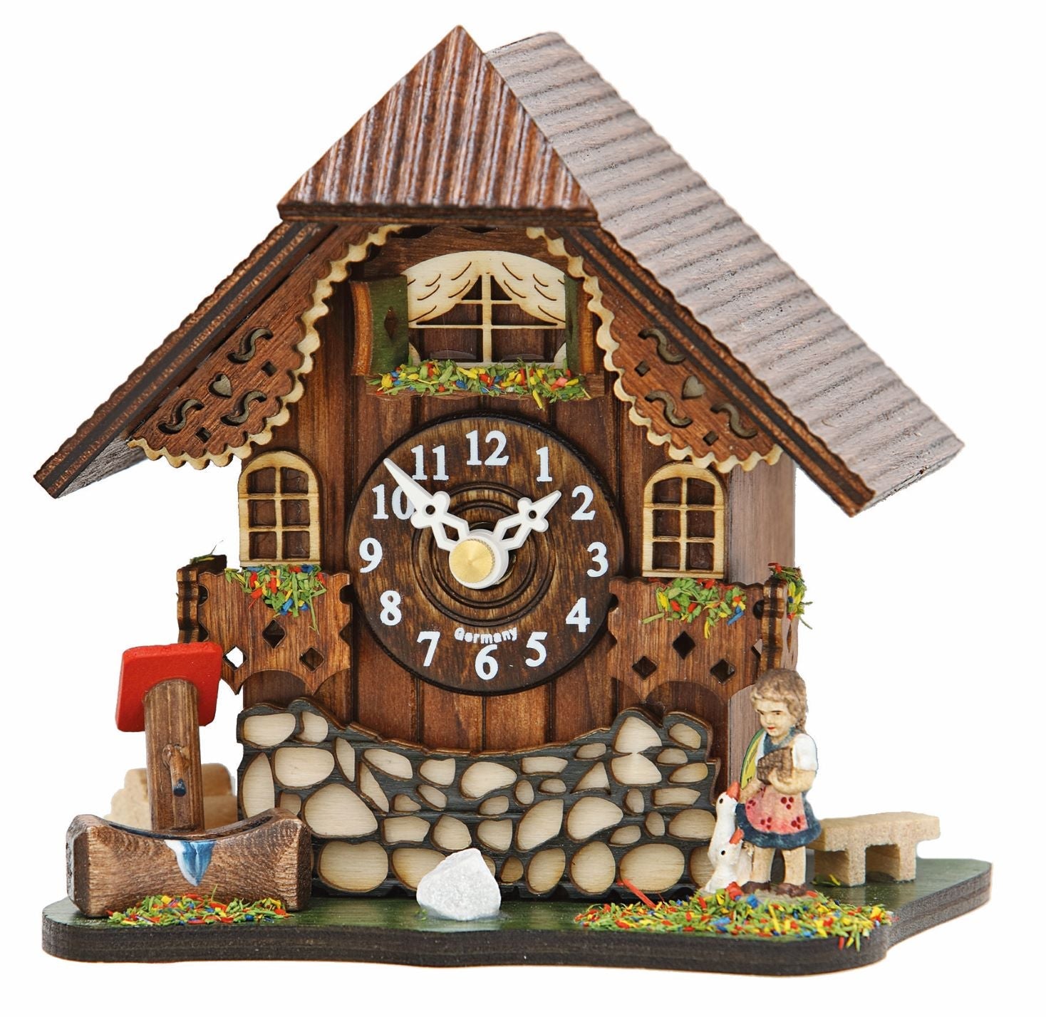 Hermle FRIEDA Black Forest Tabletop Quartz Cuckoo Clock, Model 86000