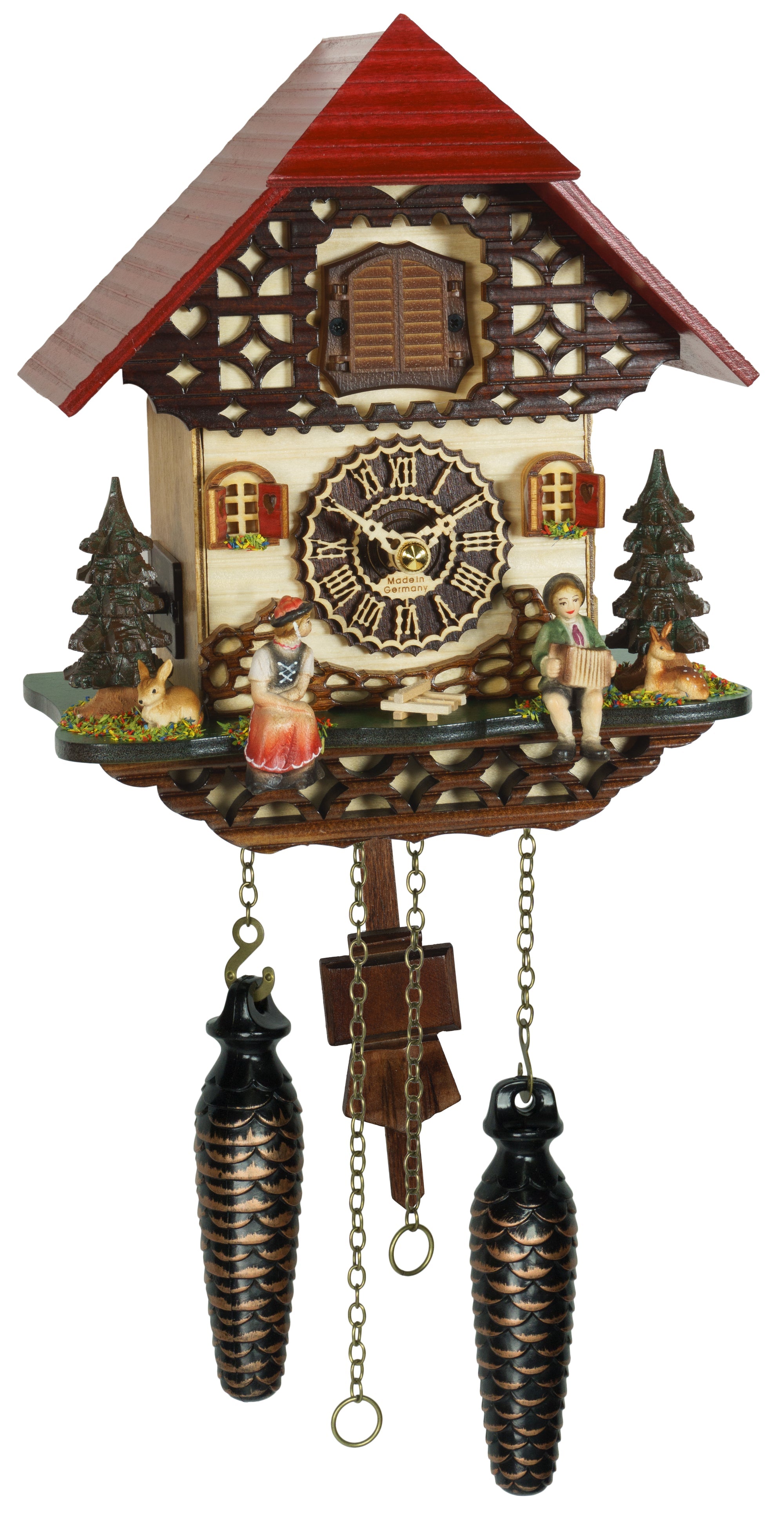 Hermle SABINE Black Forest Carved Clock 84000